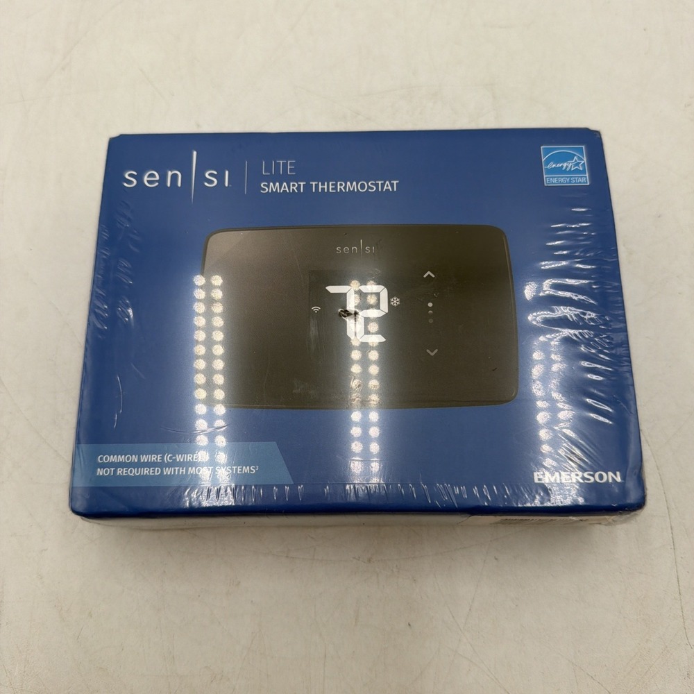 Emerson Sensi Lite ST25 Smart Thermostat Wi-Fi Alexa Google Black New SEALED